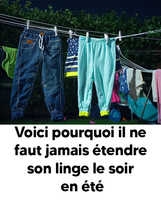 Voici pourquoi il ne faut jamais étendre son linge le soir en été