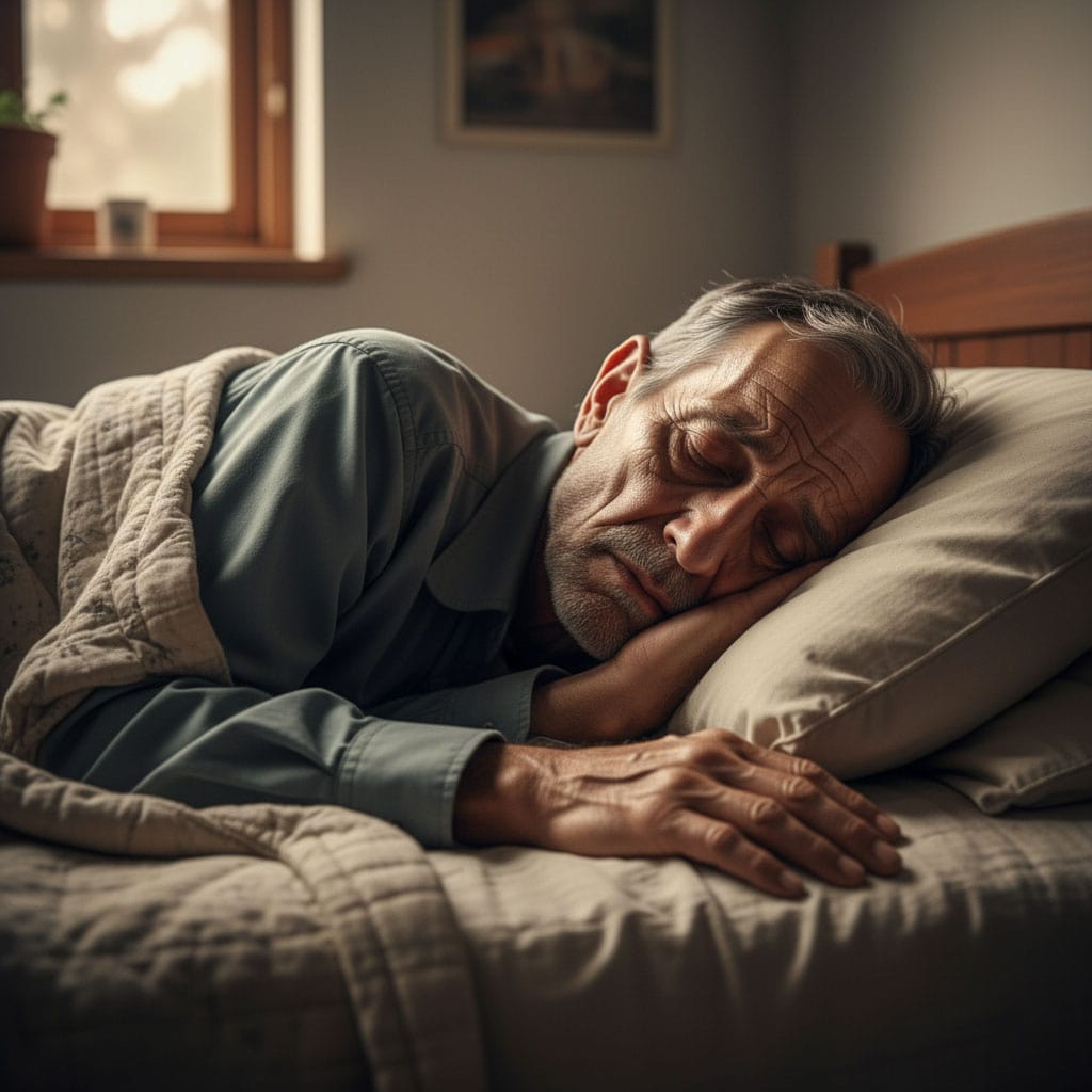 vieux homme dormant-min